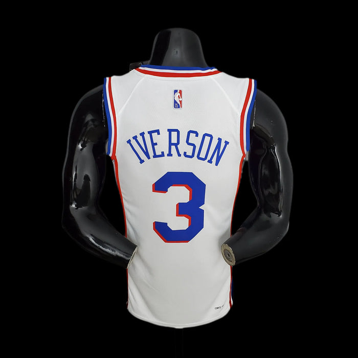 Camiseta de baloncesto de la NBA con el número 3 de IVERSON de los Philadelphia 76ers