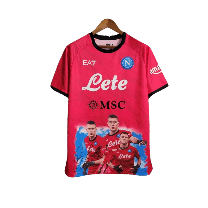 23-24 Napoli Face Game Lozano Red Kit - Fan version