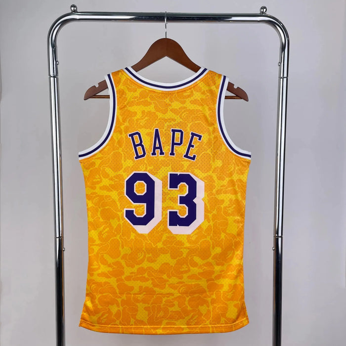 Camiseta de baloncesto de la NBA BAPE Los Angeles Lakers 93 de BAPE