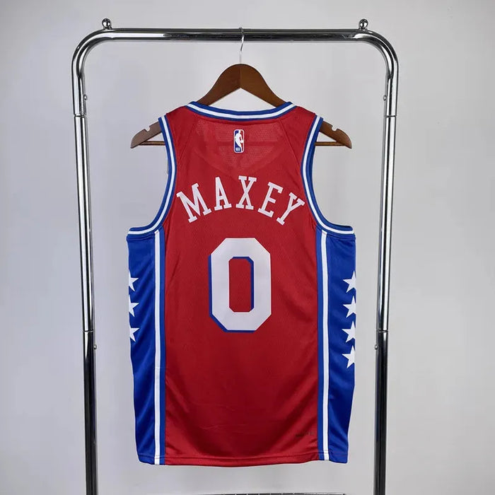 Camiseta de baloncesto de la NBA MAXEY 0 de los Philadelphia 76ers