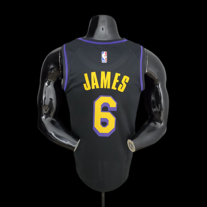 Camiseta de baloncesto de la NBA con el número 6 de JAMES de Los Angeles Lakers