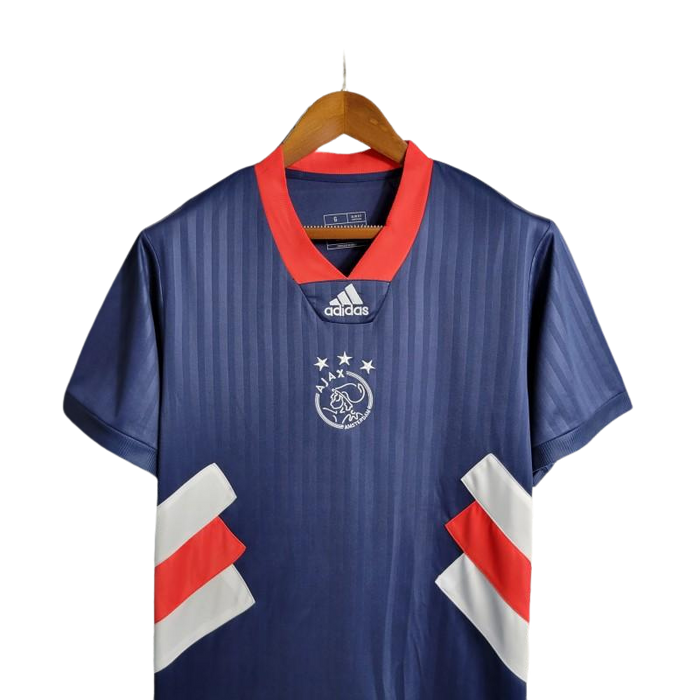 23/24 Ajax Icon Blue kit Embroidery Logo - Fan version