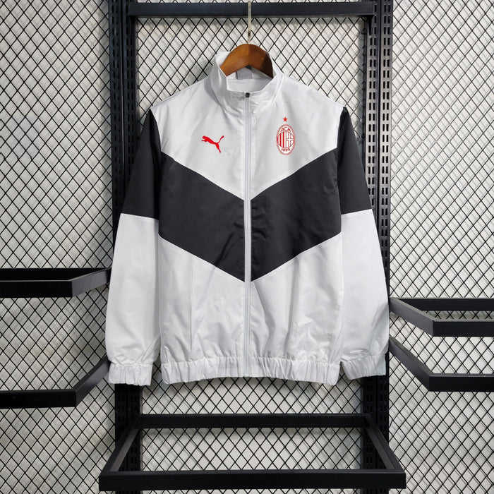 Milan Windbreaker Jacket 23/24 - White and Black