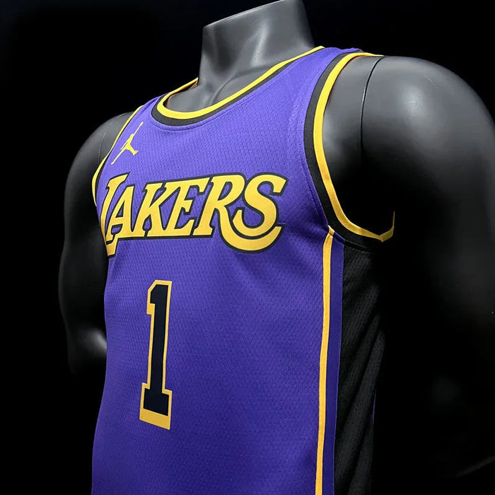 Camiseta de baloncesto de la NBA RUSSELL de Los Angeles Lakers 1