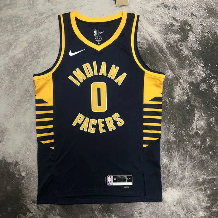 Camiseta de baloncesto de la NBA HALIBURTON 0 de los Indiana Pacers