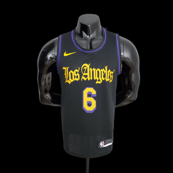 Camiseta de baloncesto de la NBA con el número 6 de JAMES de Los Angeles Lakers