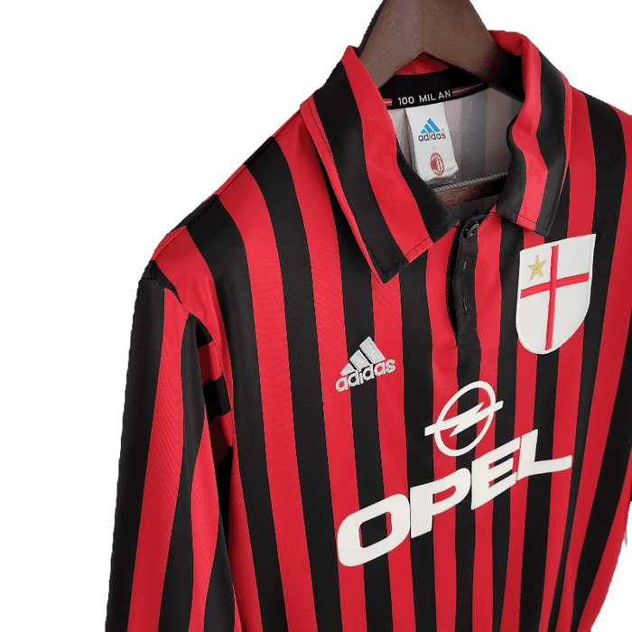 AC Milan Retro 1999/2000 Long Sleeve Home - JERSEY4ALL