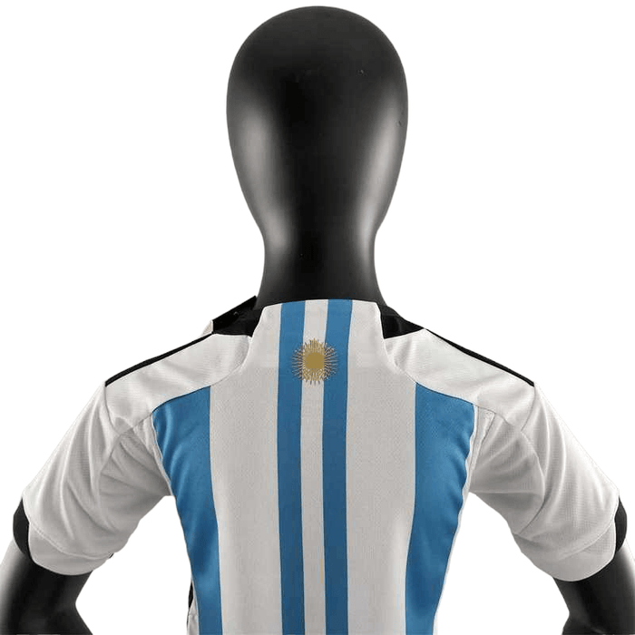 Argentina 2022 Kids 3 Star Home - JERSEY4ALL