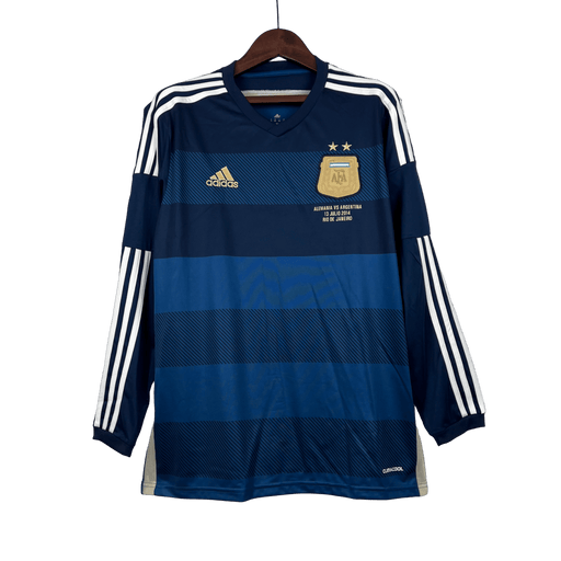 Argentina Retro 2014 Long Sleeve Away - JERSEY4ALL