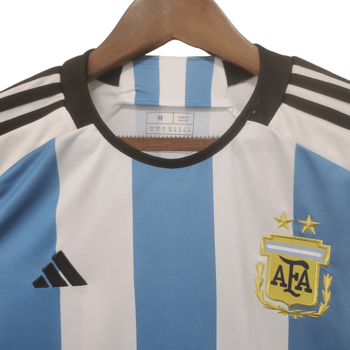 Argentina Retro 2022 Long Sleeve Home - JERSEY4ALL