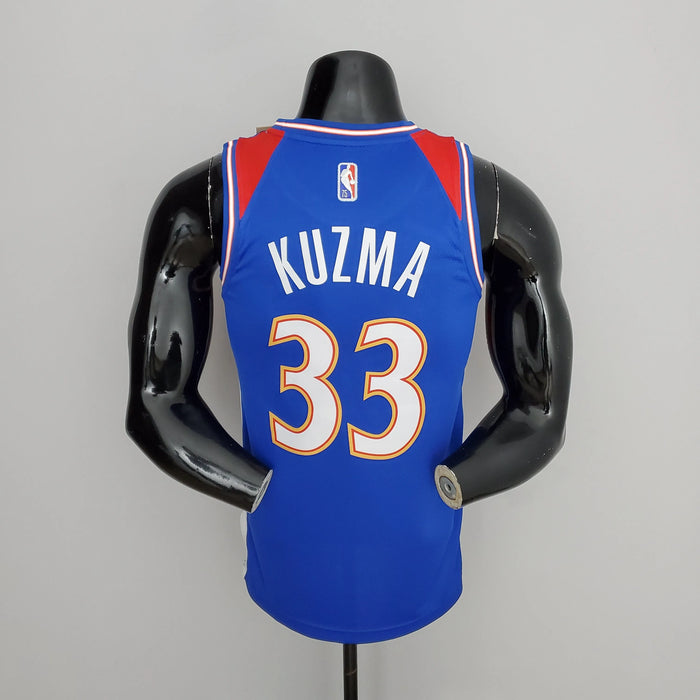 Camiseta de baloncesto de la NBA con el número 33 de Kuzma de los Washington Wizards