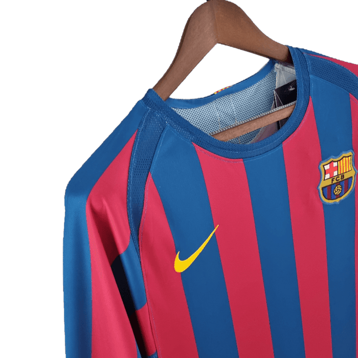 Barcelona Retro 2005/06 Long Sleeve Home - JERSEY4ALL