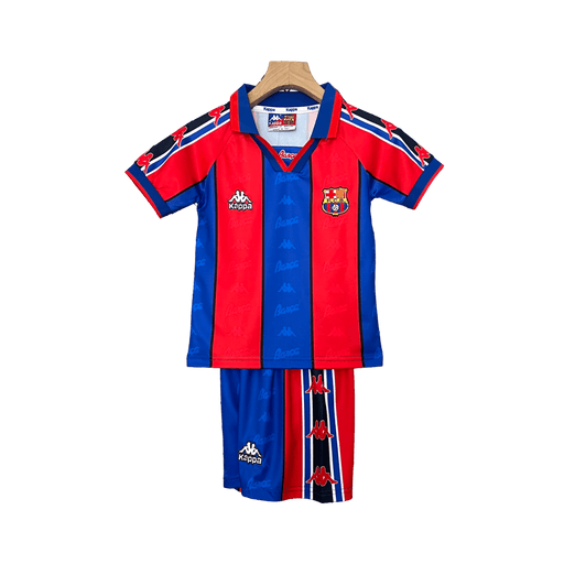 Barcelona Retro 95-97 Kids Home - JERSEY4ALL