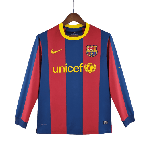 Barcelona Retro Long Sleeve 10/11 UEFA Champions League Home - JERSEY4ALL