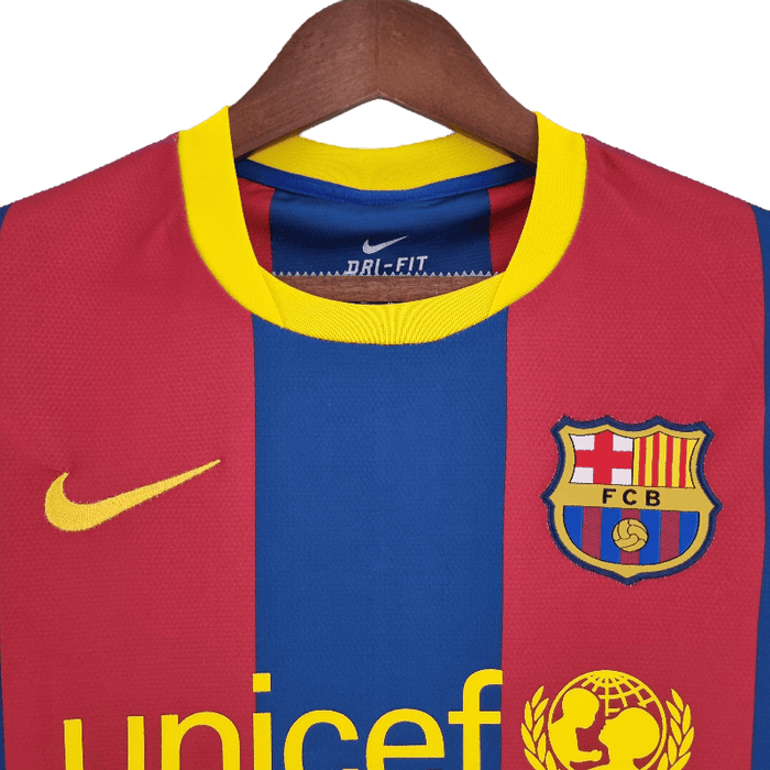 Barcelona Retro Long Sleeve 10/11 UEFA Champions League Home - JERSEY4ALL