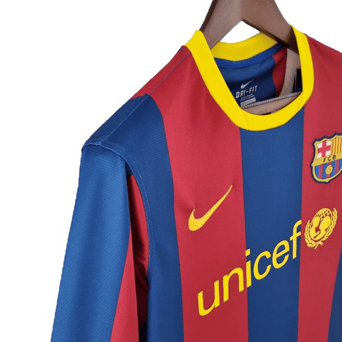 Barcelona Retro Long Sleeve 10/11 UEFA Champions League Home - JERSEY4ALL