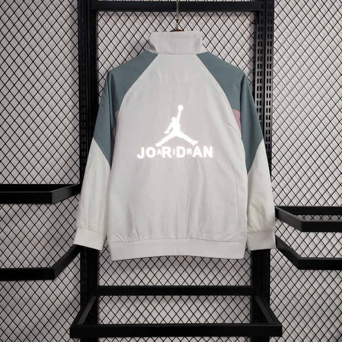 Jordan Gray and White Windbreaker Jacket 23/24