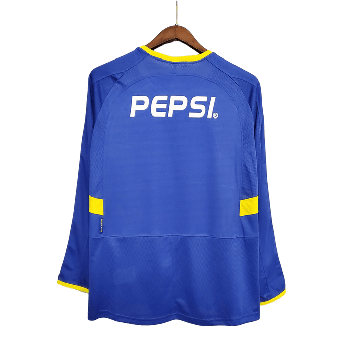 Boca Juniors Retro 03/04 Long Sleeve Home - JERSEY4ALL