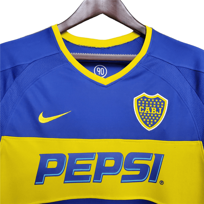 Boca Juniors Retro 03/04 Long Sleeve Home - JERSEY4ALL