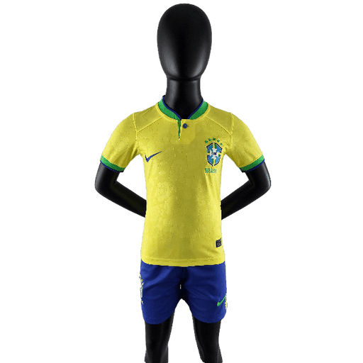 Brazil 2022 Kids World Cup Home - JERSEY4ALL