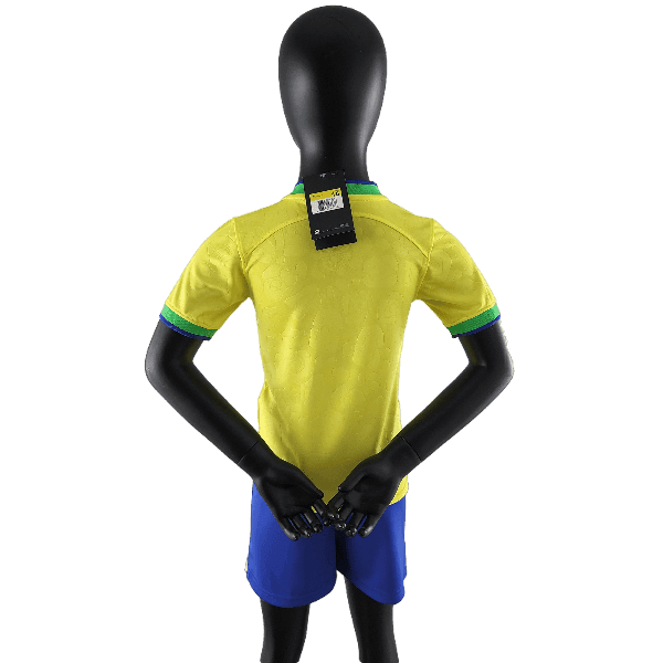 Brazil 2022 Kids World Cup Home - JERSEY4ALL