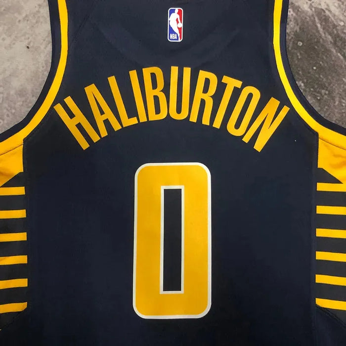 Camiseta de baloncesto de la NBA HALIBURTON 0 de los Indiana Pacers