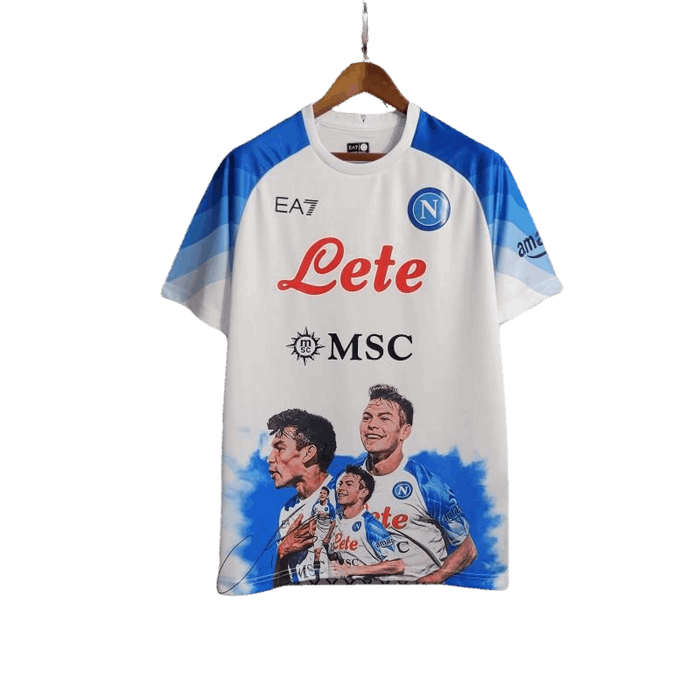 Maillot blanc Napoli Face Game Lozano 23-24 - Version supporter