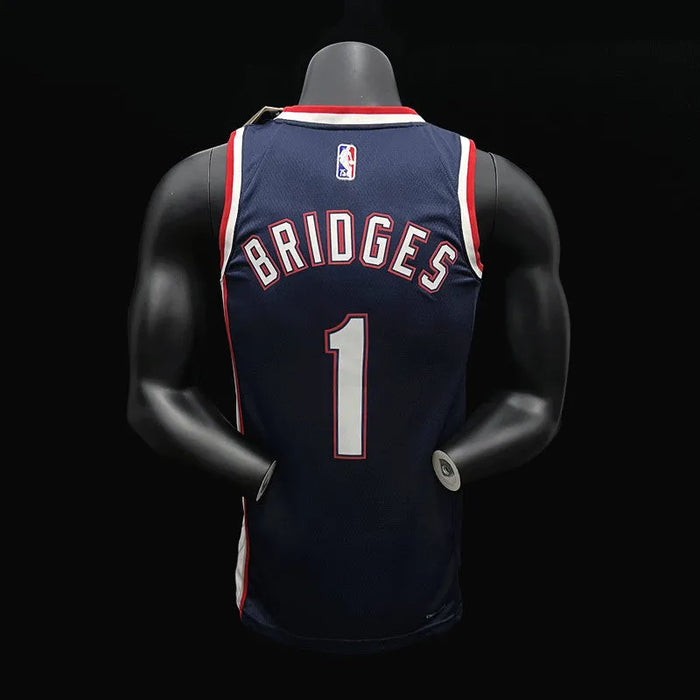 Camiseta de baloncesto de la NBA BRIDGES de los Brooklyn Nets 1