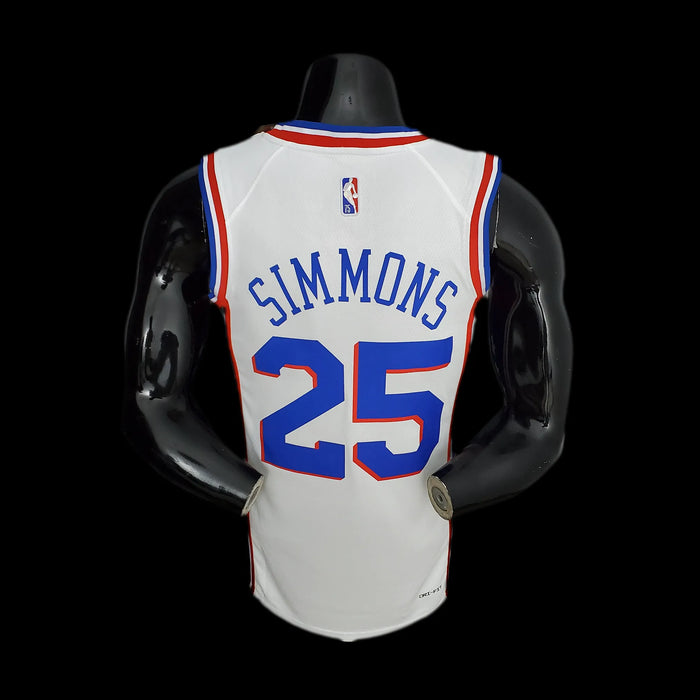 Camiseta de baloncesto de la NBA con el número 25 de SIMMONS de los Philadelphia 76ers