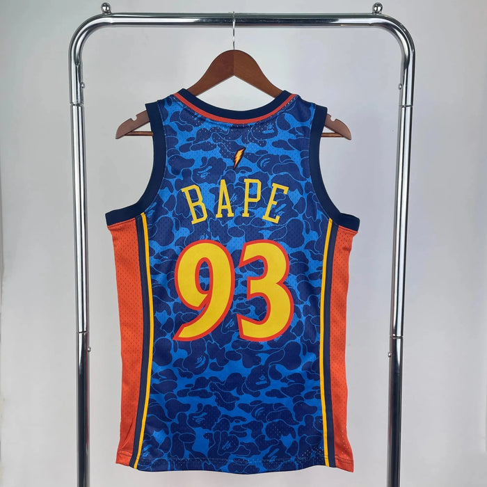 Camiseta de baloncesto de la NBA BAPE Golden State Warriors 93 de BAPE