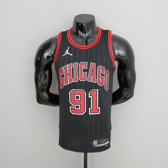 Maillot de basket NBA Chicago Bulls 91 Rodman