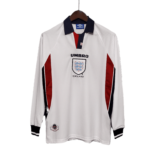 England Retro Long Sleeve 1998 Home - JERSEYS4ALL