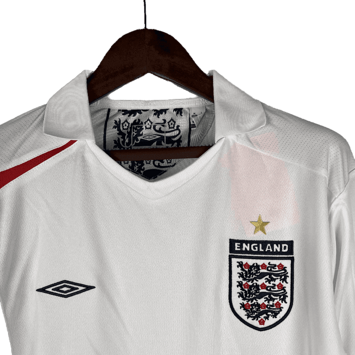 England Retro Long Sleeve 2006 Home - JERSEYS4ALL