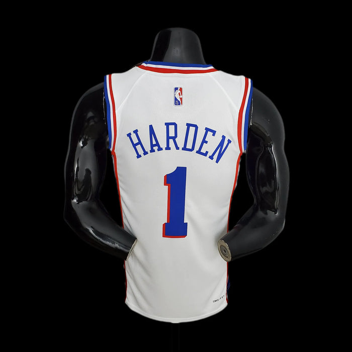 Camiseta de baloncesto de la NBA de los Philadelphia 76ers con el número 1 HARDEN