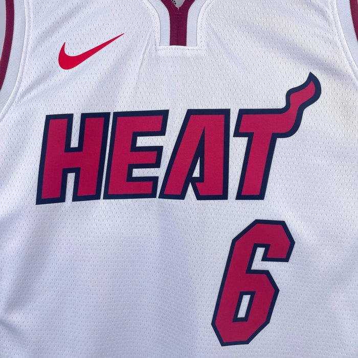 Camiseta de baloncesto de la NBA con el número 6 de James de Miami Heat