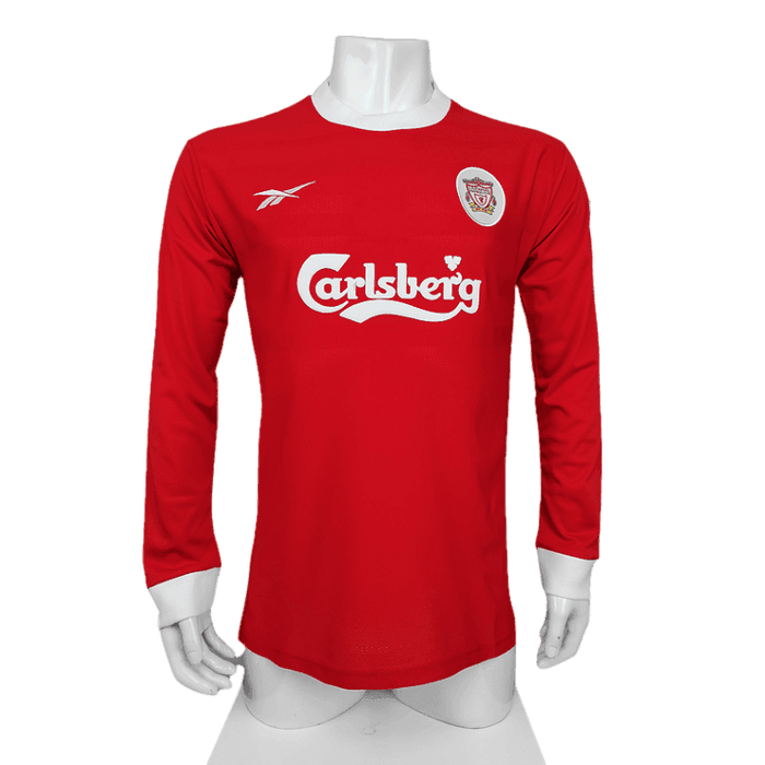 Liverpool Retro 1998 Home Long Sleeve - JERSEYS4ALL