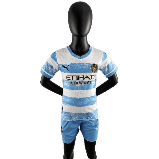 Manchester City 22/23 Kids Kit Limited Edition Blue and White - JERSEYS4ALL