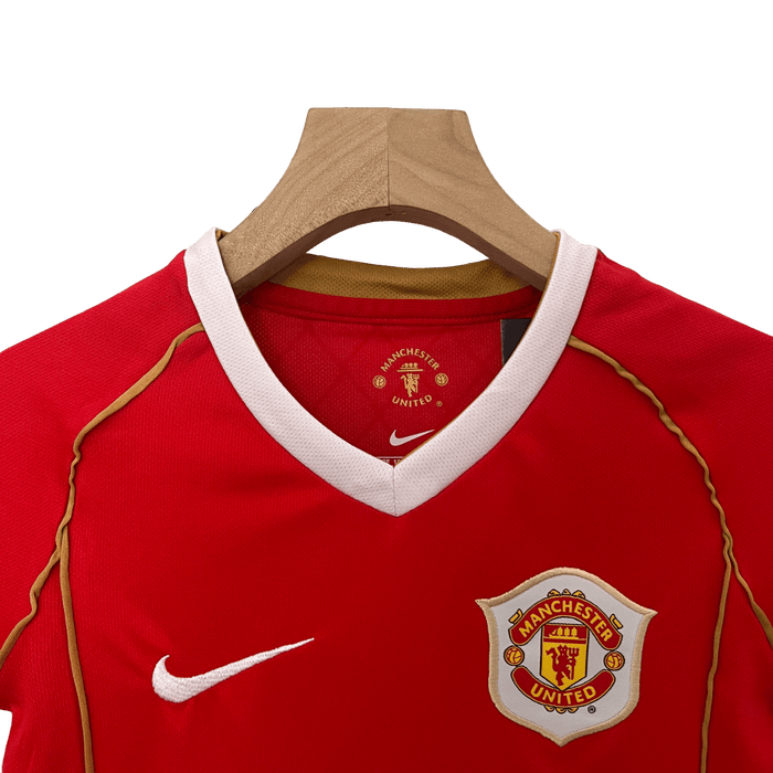 Manchester United Retro 06-07 Kids Home - JERSEYS4ALL