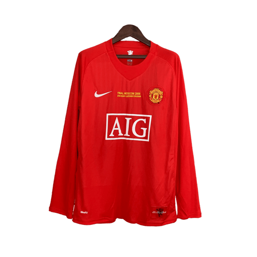 Manchester United Retro 2007/08 Long Sleeve Champions League Version Home - JERSEYS4ALL