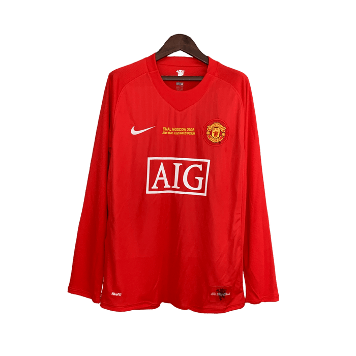 Manchester United Retro 2007/08 Long Sleeve Champions League Version Home - JERSEYS4ALL