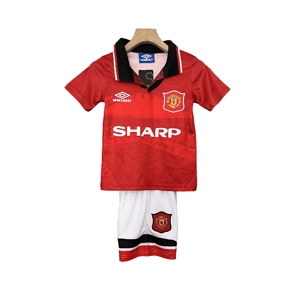 Manchester United Retro 94-96 Kids Home - JERSEYS4ALL