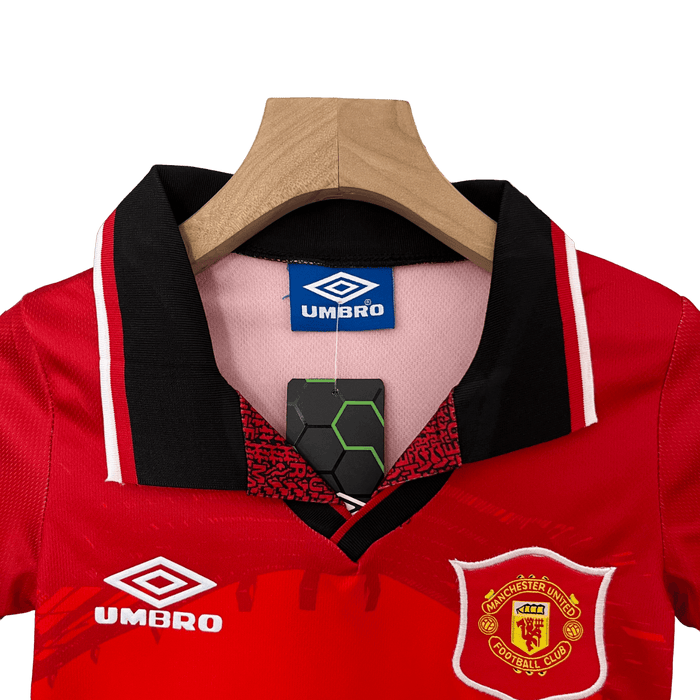 Manchester United Retro 94-96 Kids Home - JERSEYS4ALL