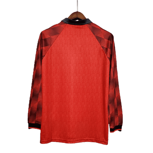 Manchester United Retro Long Sleeve 1996 Home - JERSEYS4ALL