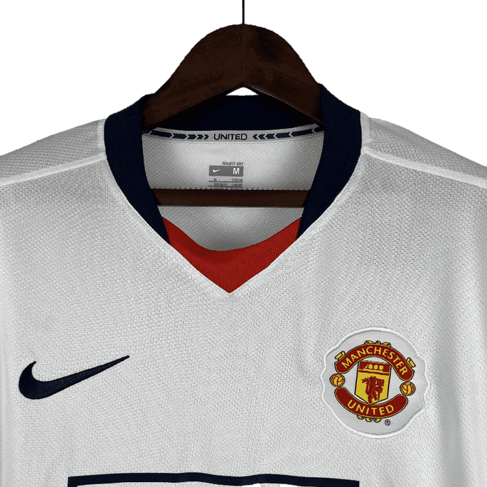 Manchester United Retro Long Sleeve 2007/08 White - JERSEYS4ALL