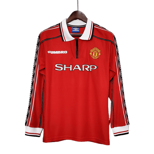 Manchester United Retro Long-Sleeved 1998/99 Home - JERSEYS4ALL