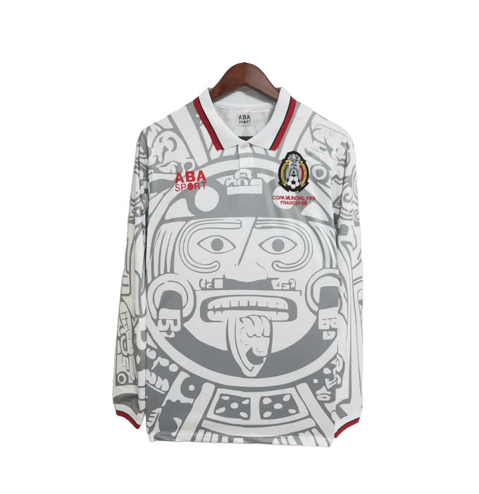 Mexico Retro Long Sleeve 1998 Away - JERSEYS4ALL