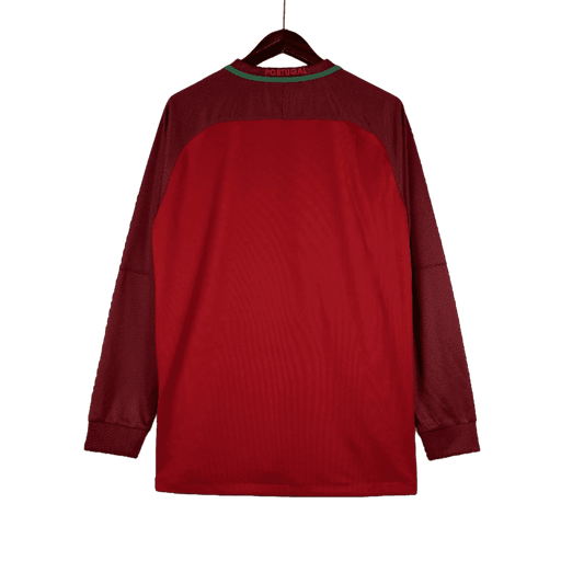 Portugal Retro 2016 Long Sleeve Home - JERSEYS4ALL