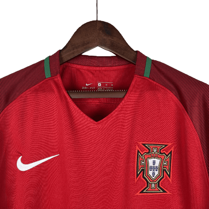 Portugal Retro 2016 Long Sleeve Home - JERSEYS4ALL