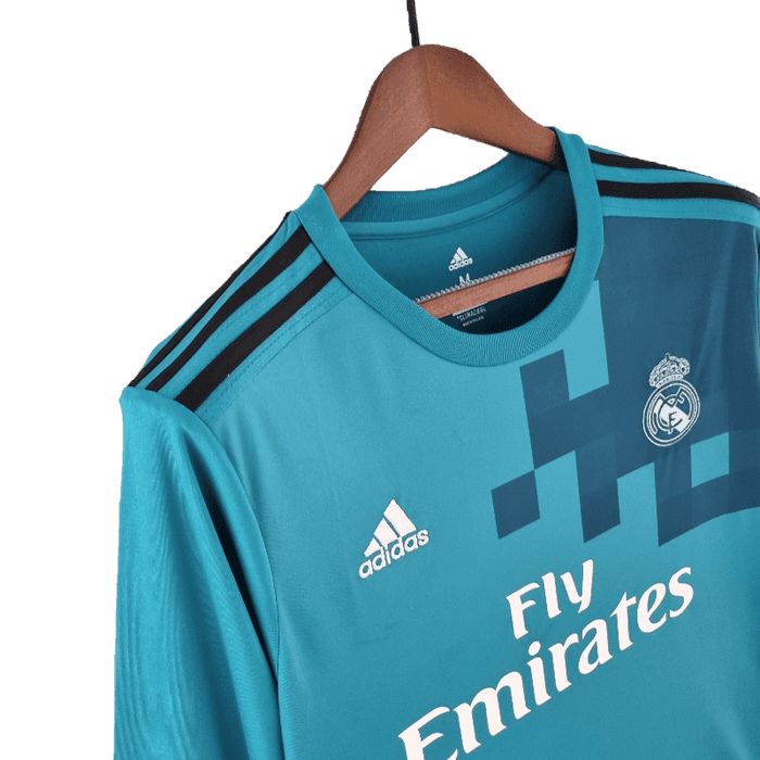 Real Madrid Retro 2017/18 Long Sleeve Third Away - JERSEYS4ALL