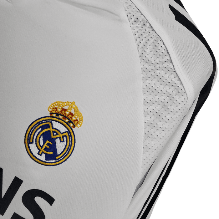 Real Madrid Retro Long Sleeve 2005/06 Home - JERSEYS4ALL